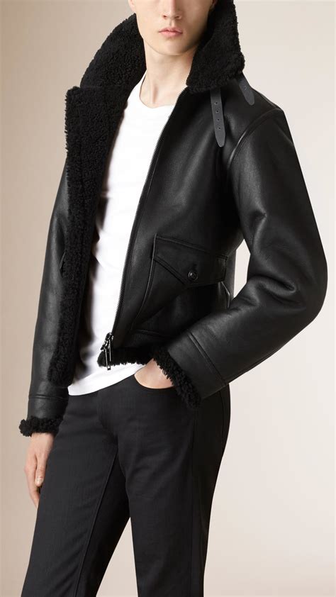 burberry mens shearling